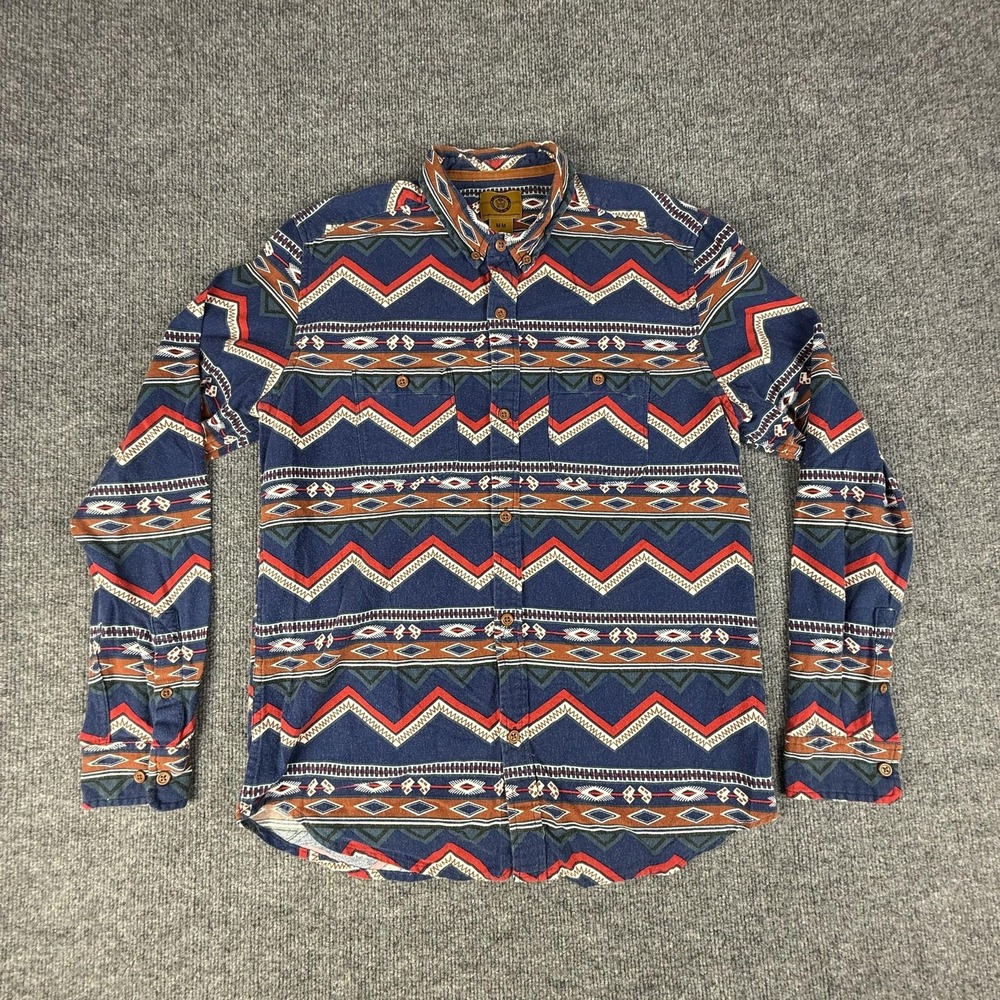 Stapleford Mens Medium Southwest Aztec Flannel Long Sleeve Button Up Shirt